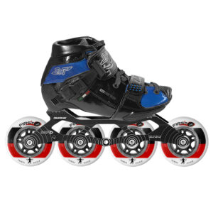 Rollers Luigino AJUSTABLE Noir Bleu - Rapid 3/4 Roues - Roues 84 ou 90mm