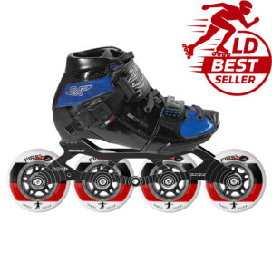 Rollers Luigino AJUSTABLE Noir Bleu - Rapid 3/4 Roues - Roues 84 ou 90mm